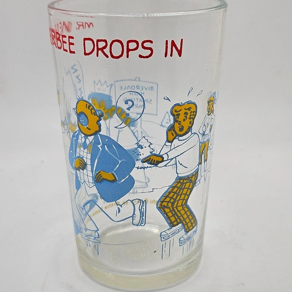 Vintage 1973 Archie Comics‎ Jughead Drinking Glass Mr. Weatherbee Drops In